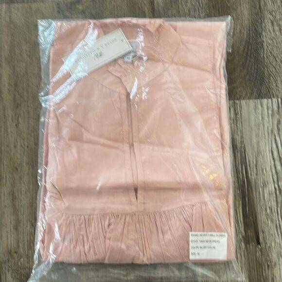Never a Wallflower Women's Poplin High Neck Dress Blush Pink NWT - Picture 3 of 5